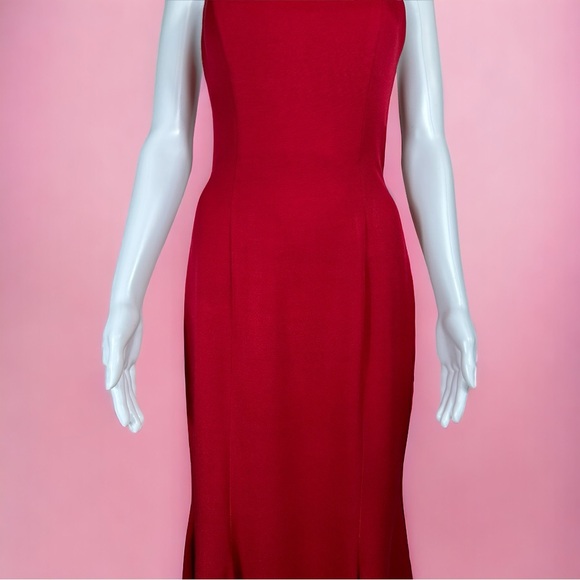 Vintage Jessica McClintock Gunne Sax Red Long Dress - Picture 3 of 9